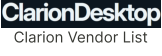 Clarion Vendor List